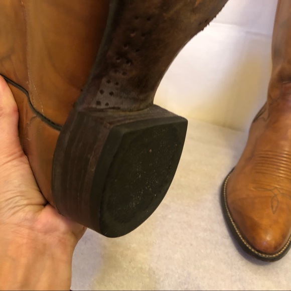 The El Dorado Cowboy Boots Leather Brown 10D amazing shape - Picture 11 of 12